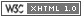 Open Software is W3C XHTML 1.0 compliant